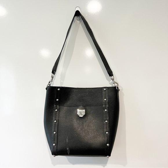 Rebecca Minkoff Madison Leather Studded Hobo Shoulder Bag - Picture 1 of 13